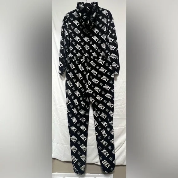 NEW Y2K Juicy Couture Velour Logo Jumpsuit Onesie Cozy Warm Loungewear Casual - Picture 8 of 10